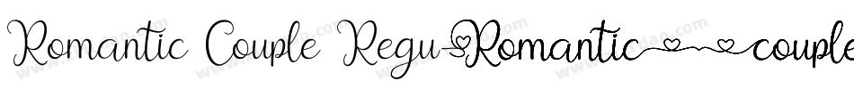 Romantic Couple Regu字体转换